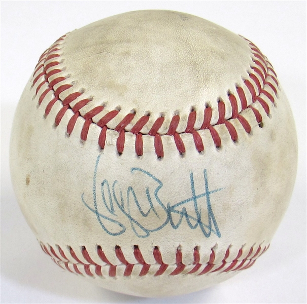 1985 WS GU George Brett Signed Ball