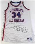 Paul Pierce Game Used McDonalds All-American Jersey Dual Signed