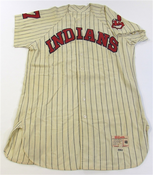 1961 Cleveland Indians GU Mike de la Hoz/Hal Jones Jersey