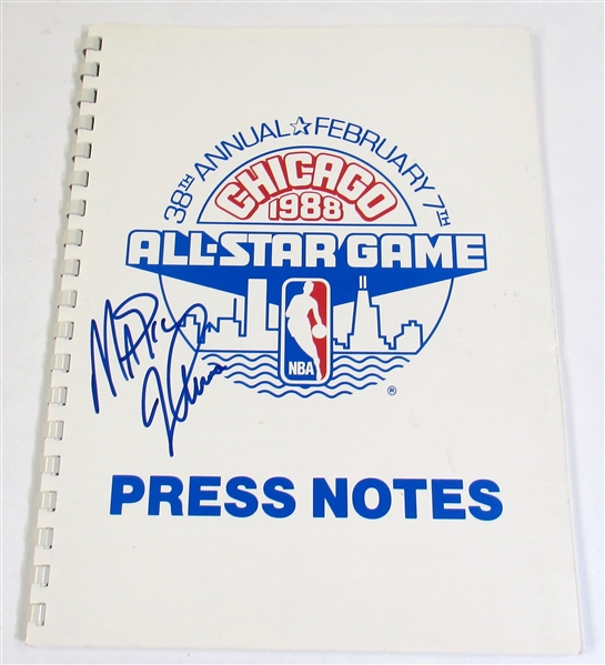 Magic Johnson Signed 1988 All-Star Game Press Notes