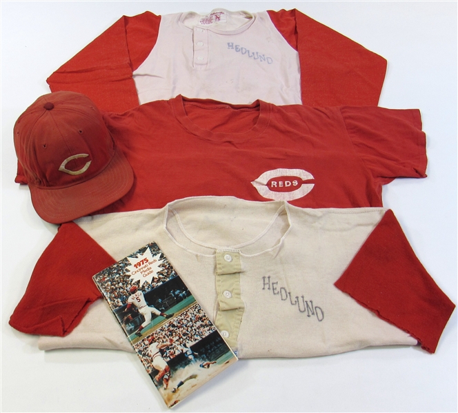 Mike Hedlund GU Cincinnati Reds Hat & Undershirts