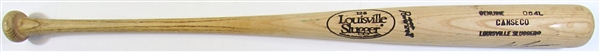 1986 Jose Canseco Game Used Signed Bat