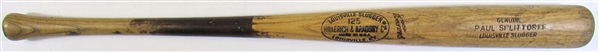1969-72 Paul Splittorff Game Used Signed Bat