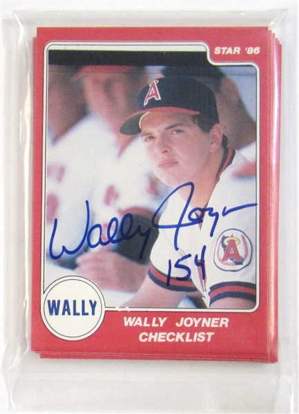 1986 Star Wally Joyner Signed Factory Sealed Bagged Set