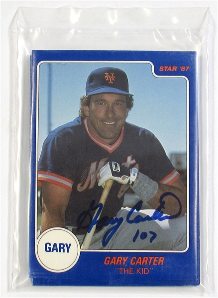 1987 Star Gary Carter Signed Factory Bagged Set