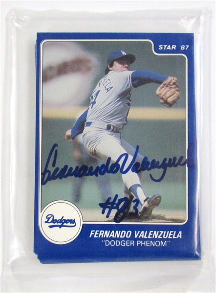 1987 Star Fernando Valenzuela Signed Factory Bagged Set