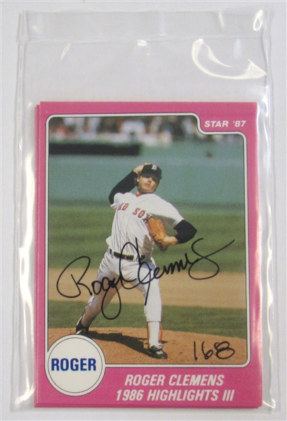 1987 Star Roger Clemens Signed Factory Bagged Set