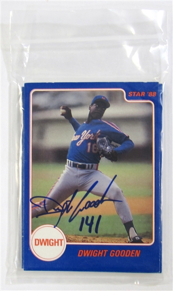 1988 Star Dwight Gooden Signed Factory Bagged Set