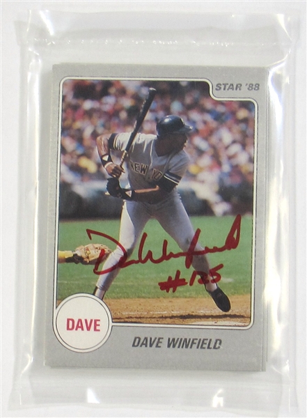 1988 Star Dave Winfield Signed Factory Bagged Set