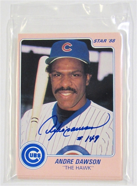 1988 Star Andre Dawson Signed Factory Bagged Set