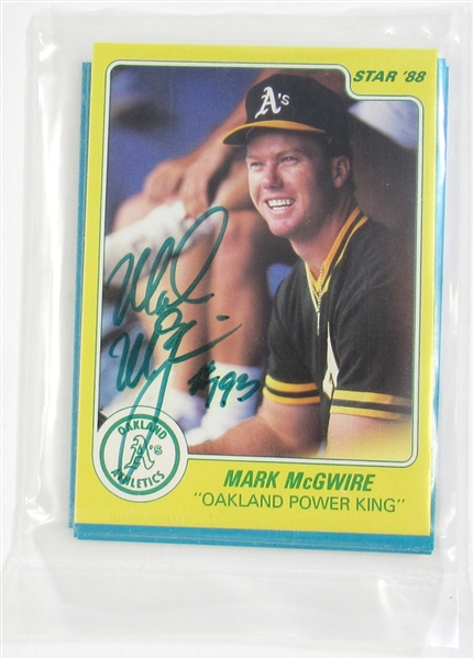 1988 Star Mark McGwire Signed Factory Bagged Set