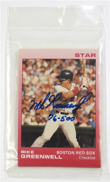 1988 Star Mike Greenwell Signed Factory Bagged Set
