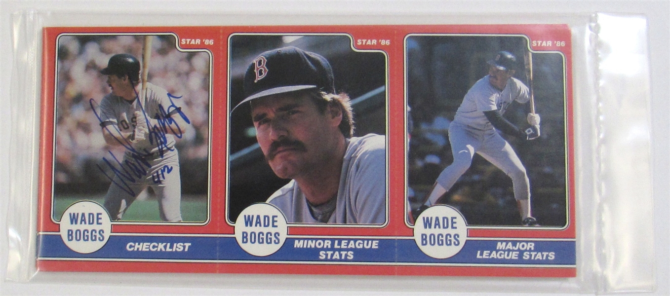 1986 Star Wade Boggs Signed Factory Bagged Set