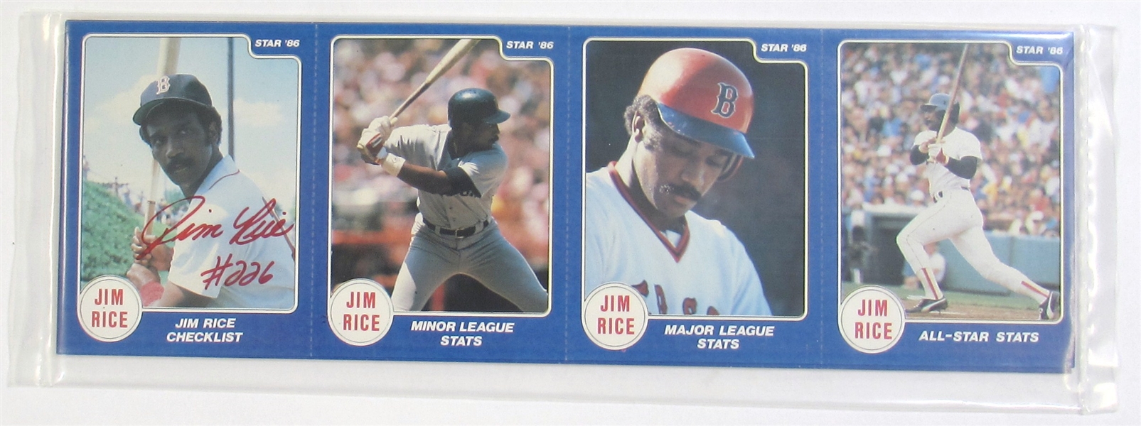1986 Star Jim Rice Signed Factory Bagged Set