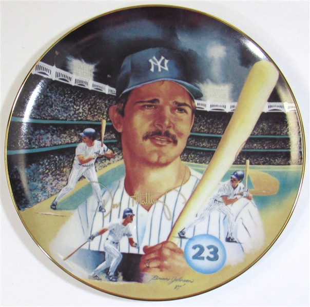 Don Mattingly Signed Plate #1304/2500