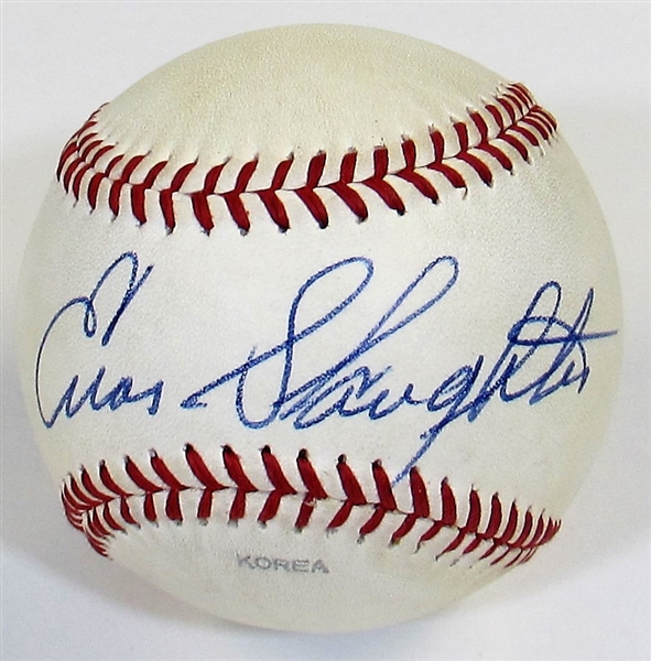Enos Slaughter Signed Ball
