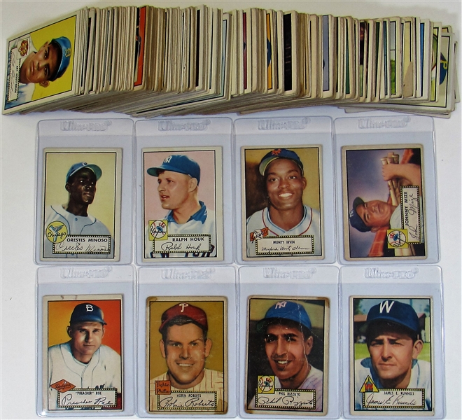 Lot Of 222- 1952 Topps Baseball Starter Set