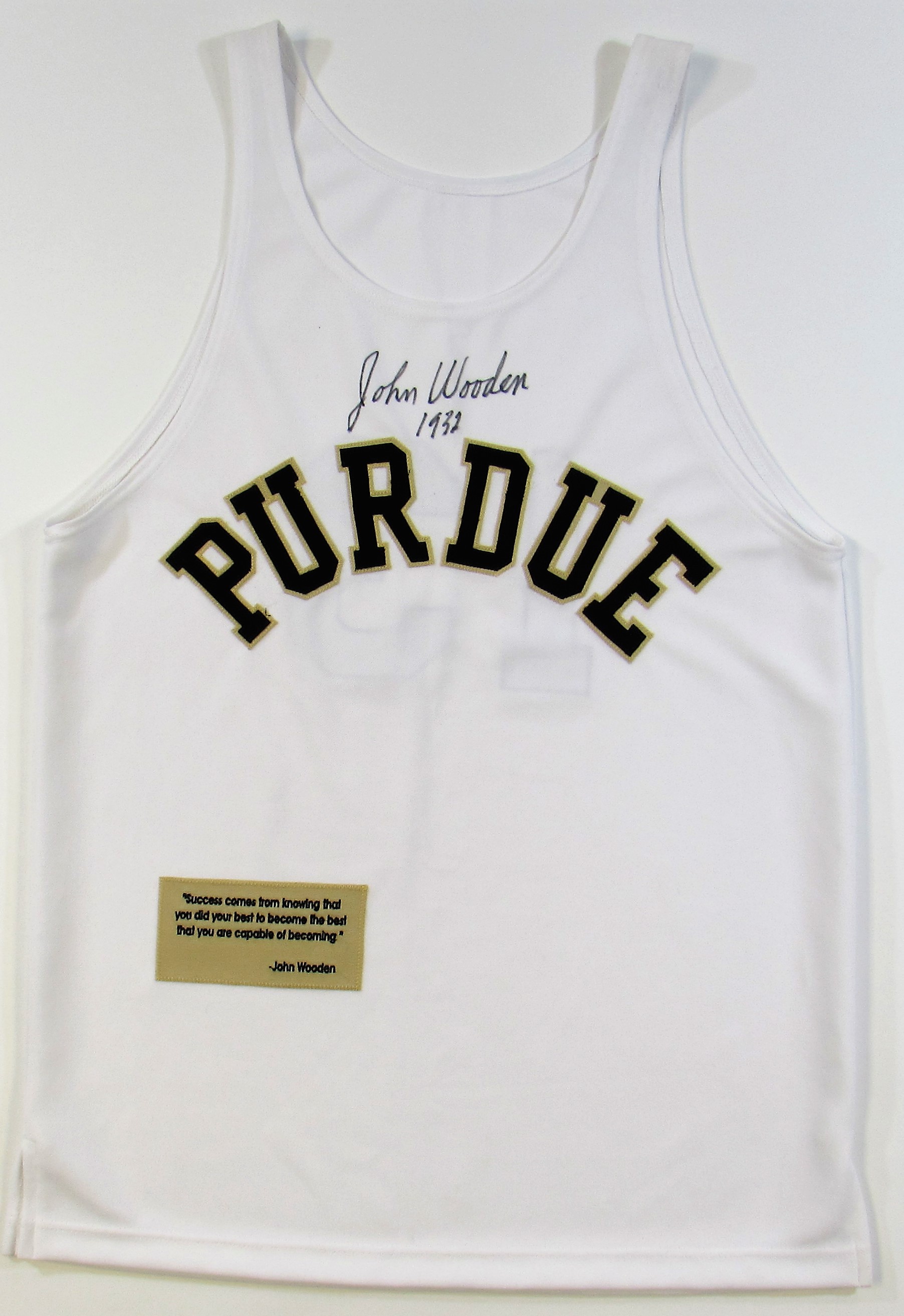John Wooden Signed Purdue University 