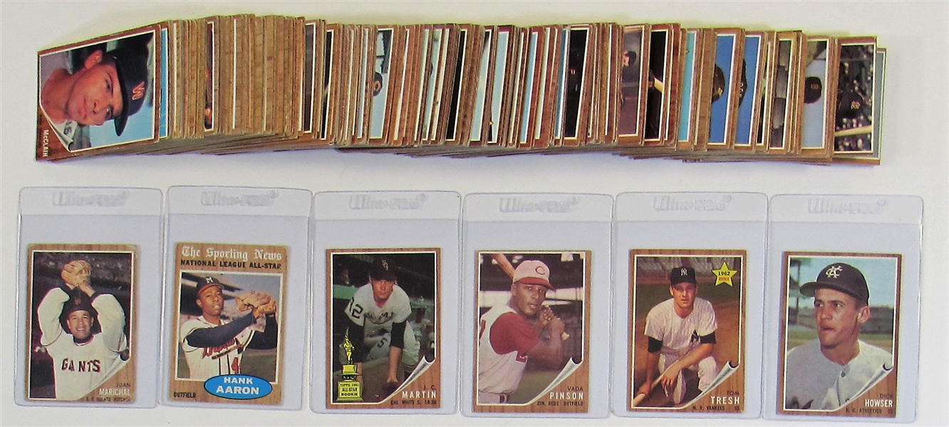 Lot Of 283- 1962 Topps Baseball Card Starter Set