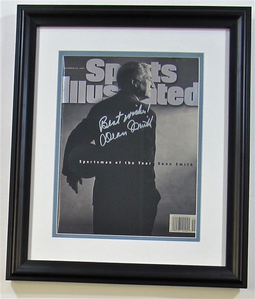 Dean Smith Signed Sports Illustrated Magazine 