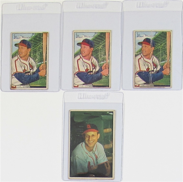 Lot Of 4 Stan Musial Cards
