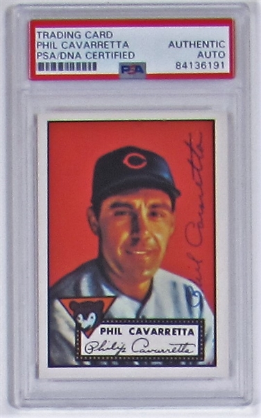 1952 Topps RP Phil Cavarretta Signed Card