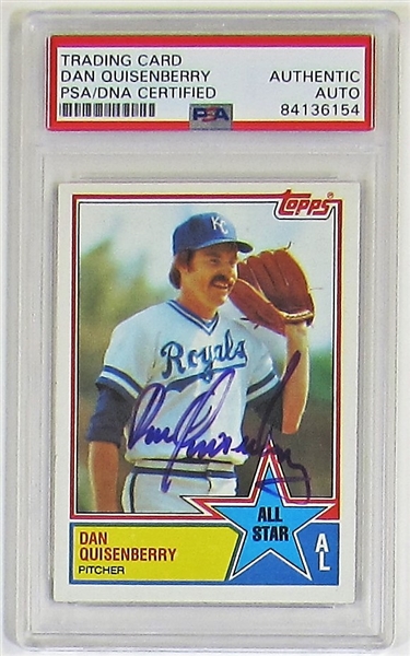 1983 Topps Dan Quisenberry Signed Card