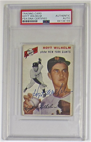 1954 Topps Hoyt Wilhelm Signed Card