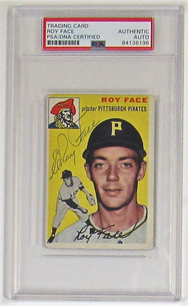 1954 Topps Elroy Face Signed Card