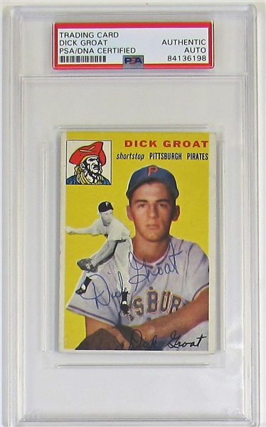 1954 Topps Dick Groat Signed Card