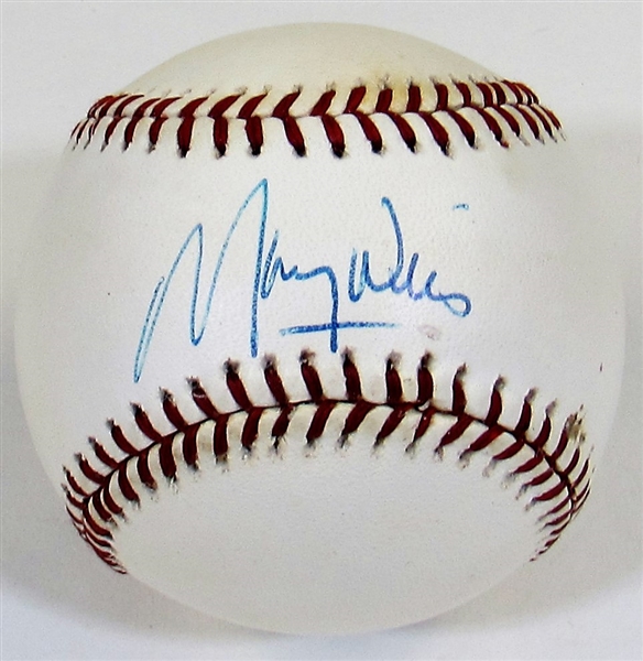 Maury Wills Signed Baseball