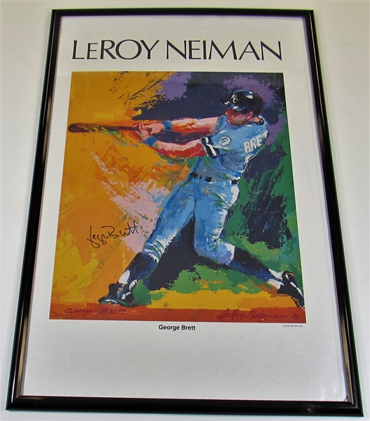 George Brett Signed Leroy Neiman Poster