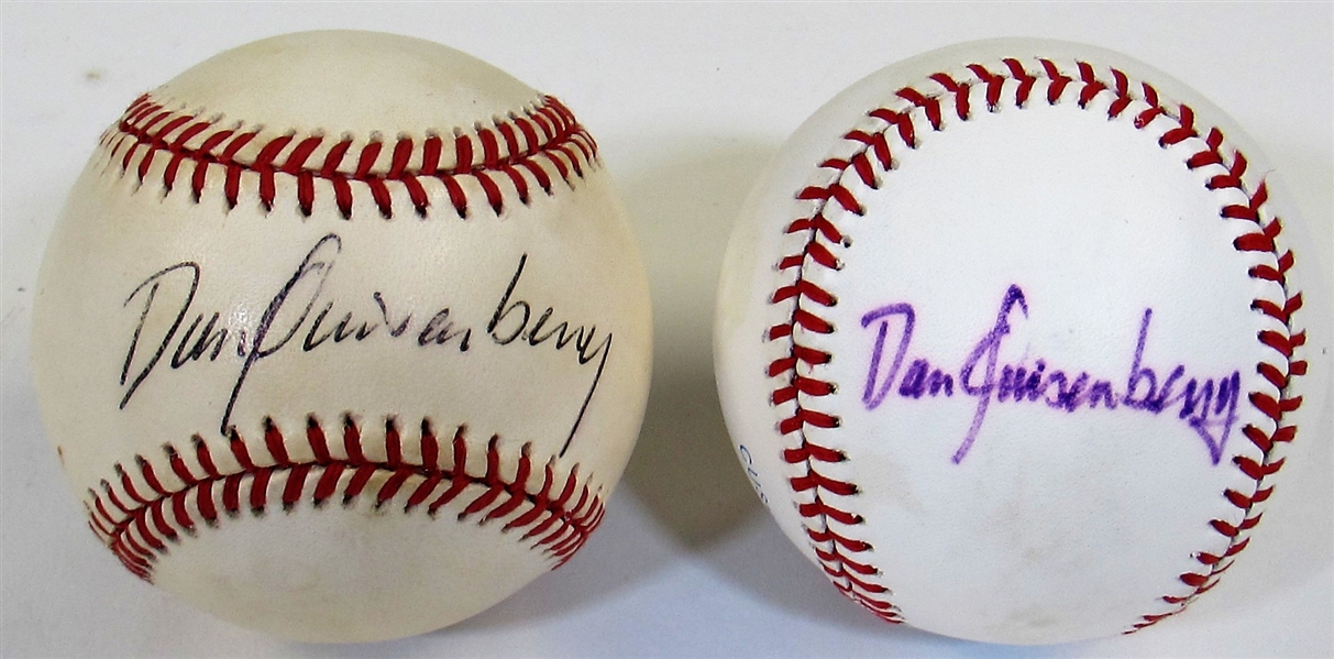 Lot Of 2- Dan Quisenberry Signed Baseballs l PSA