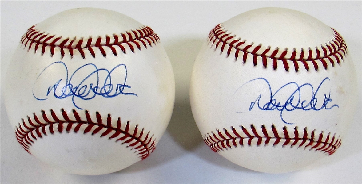 Lot Of 2- Derek Jeter Single Signed Baseballs 