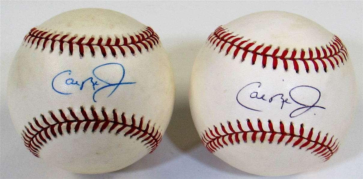 Lot Of 2- Cal Ripken Jr. single Signed Baseballs  PSA