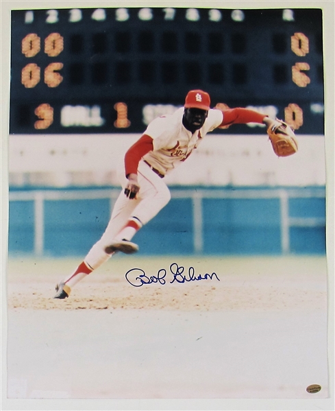 Bob Gibson Signed St Louis Cardinals 16x20 Photo
