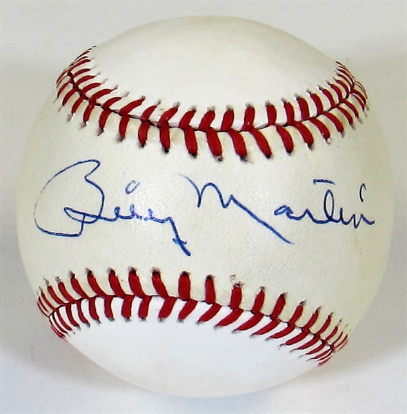 Billy Martin Single Signed Baseball