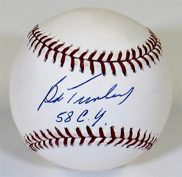 Bob Turley 1958 CY Young Signed Baseball