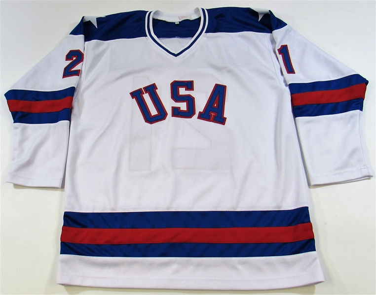 Mike Eruzione Signed USA 1980 Gold Medal Jersey