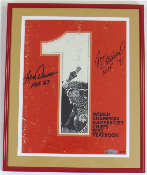1970 K.C. Chiefs Yearbook Signed By Len Dawson & Jan Stenerud