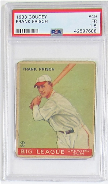 1933 Goudey Frank Frisch (PSA 1.5)
