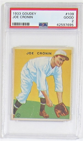 1933 Goudey Joe Cronin (PSA 2)
