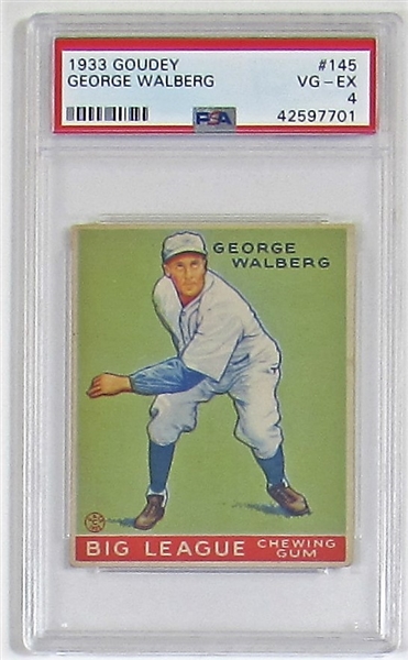 1933 Goudey George Walberg (PSA 4)