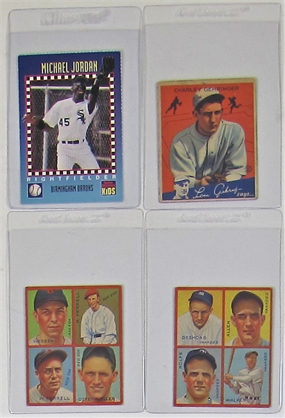 Lot Of 4- Baseball Cards (Goudey & Jordan)