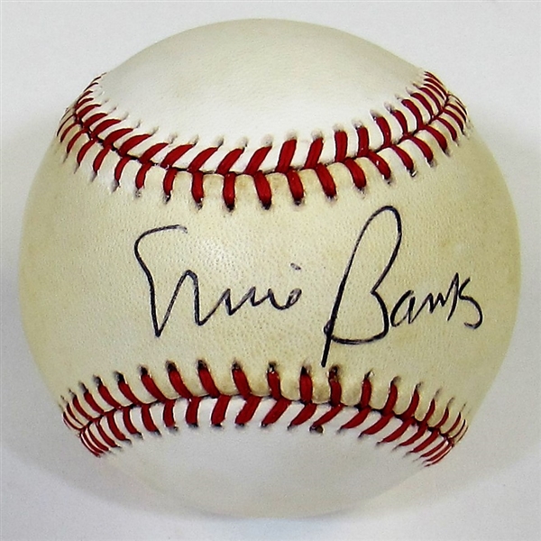Ernie Banks Signed Ball
