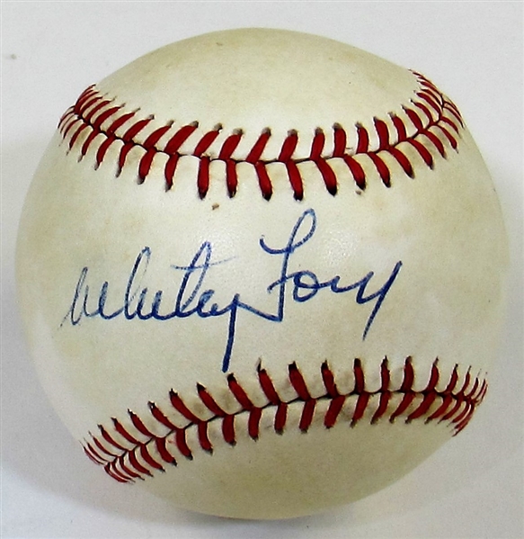 Whitey Ford Signed Ball