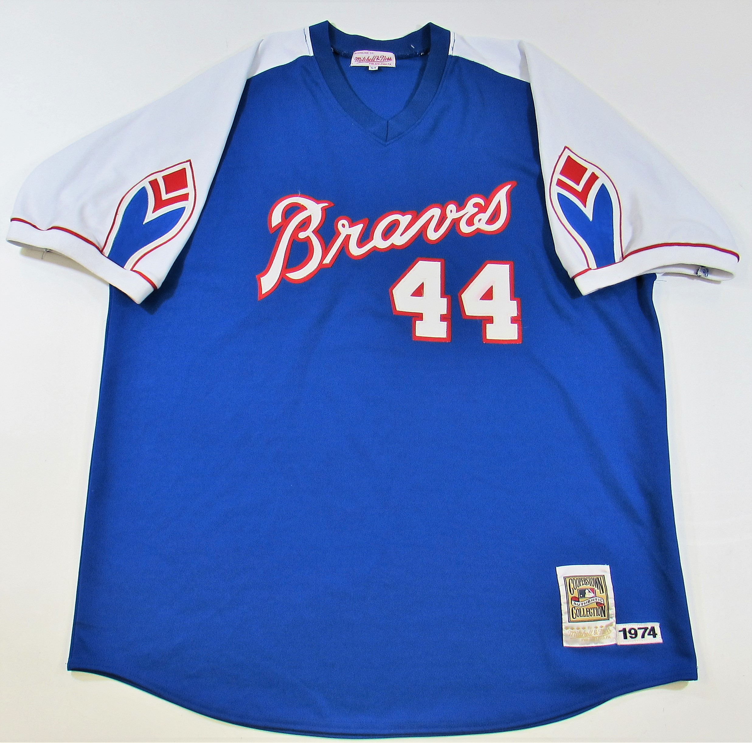 Hank Aaron Atlanta Braves Autographed Mitchell and Ness 1974 Authentic  Jersey
