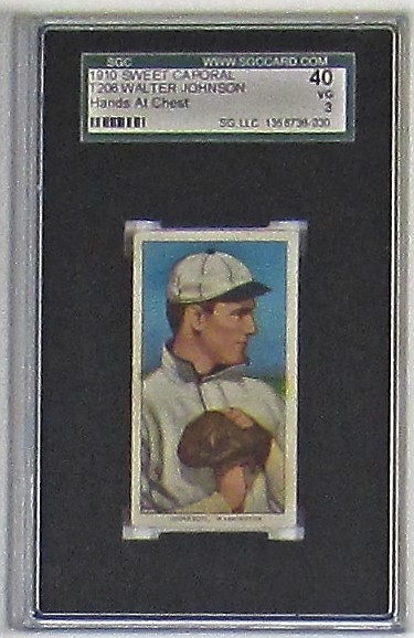 Walter Johnson 1910 T206 VG - 3 Card