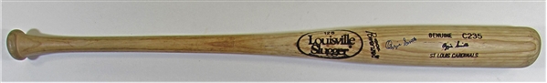 1991-96 Ozzie Smith Game Used Signed Bat
