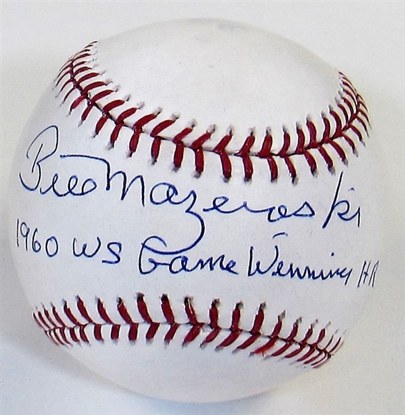 Bill Mazeroski Single Signed Baseball - JSA Authenticated.